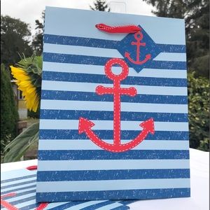 Set of 3 ⚓️🆕  Roobee striped anchor gift bags